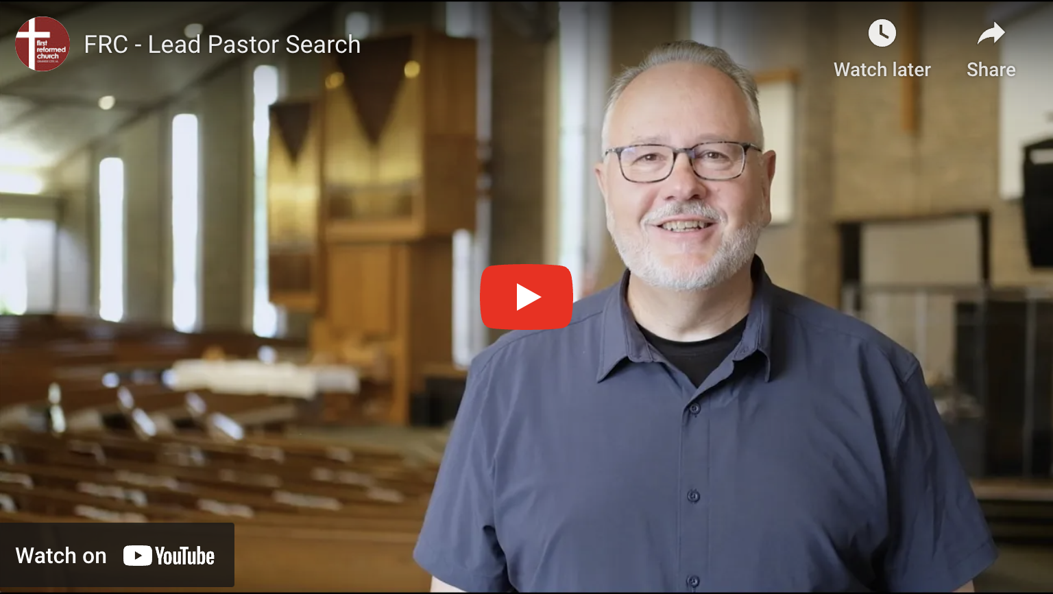 Lead Pastor Search First Reformed Church, Orange City, Iowa