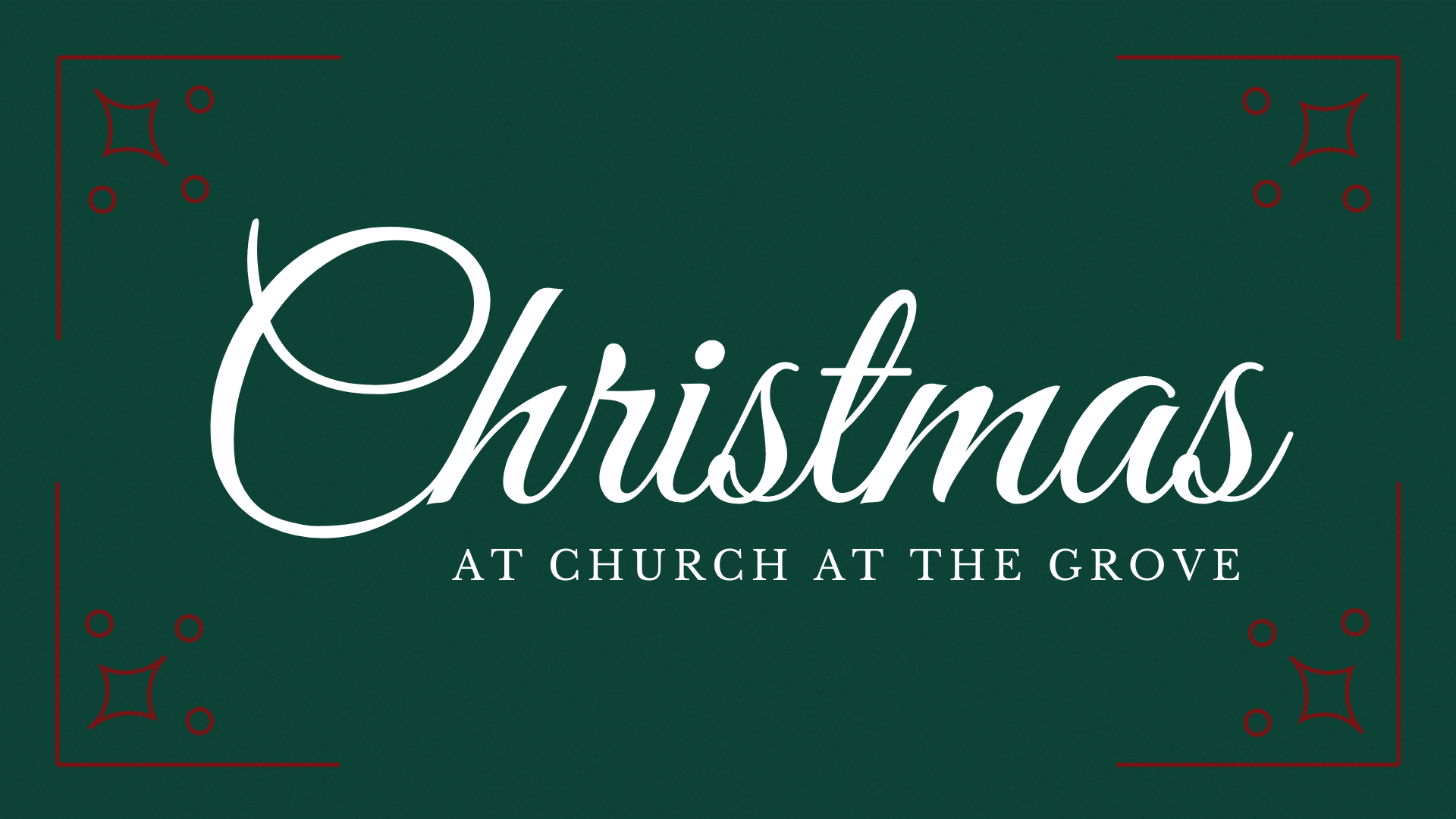 The Christmas Season is upon us!! Church at the Grove