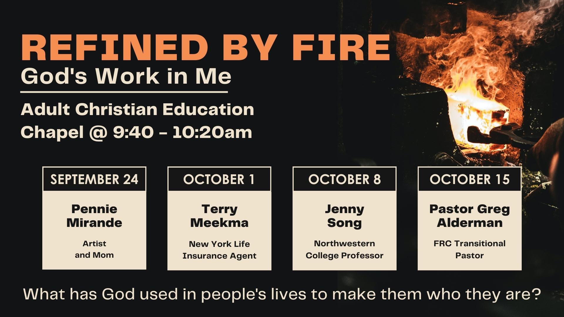 Adult Christian Education First Reformed Church, Orange City, Iowa