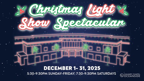 Poster for Christmas Light Show Spectacular, Adopt a Night event from December 1-19 6pm to 8:30pm except Saturday evenings