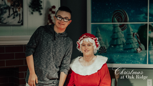 A family enjoying Santas Wonderland at Oak  Ridge