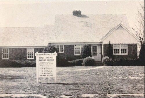 Vintage scan of the backyard patio where NABC first began