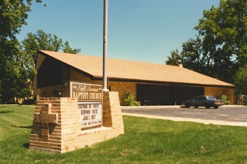 A black-and-white of the first NABC church building