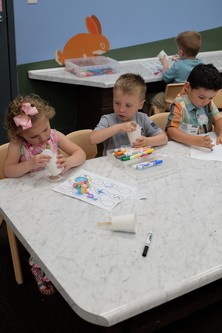 Pre K kiddos love playing, singing, and hearing a message just for them in the Forest room at New Life Church in Oak Grove, MO