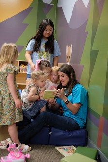 Pre K kiddos love playing, singing, and hearing a message just for them in the Forest room at New Life Church in Oak Grove, MO