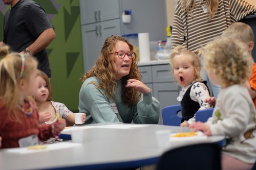 Pre K kiddos love playing, singing, and hearing a message just for them in the Forest room at New Life Church in Oak Grove, MO
