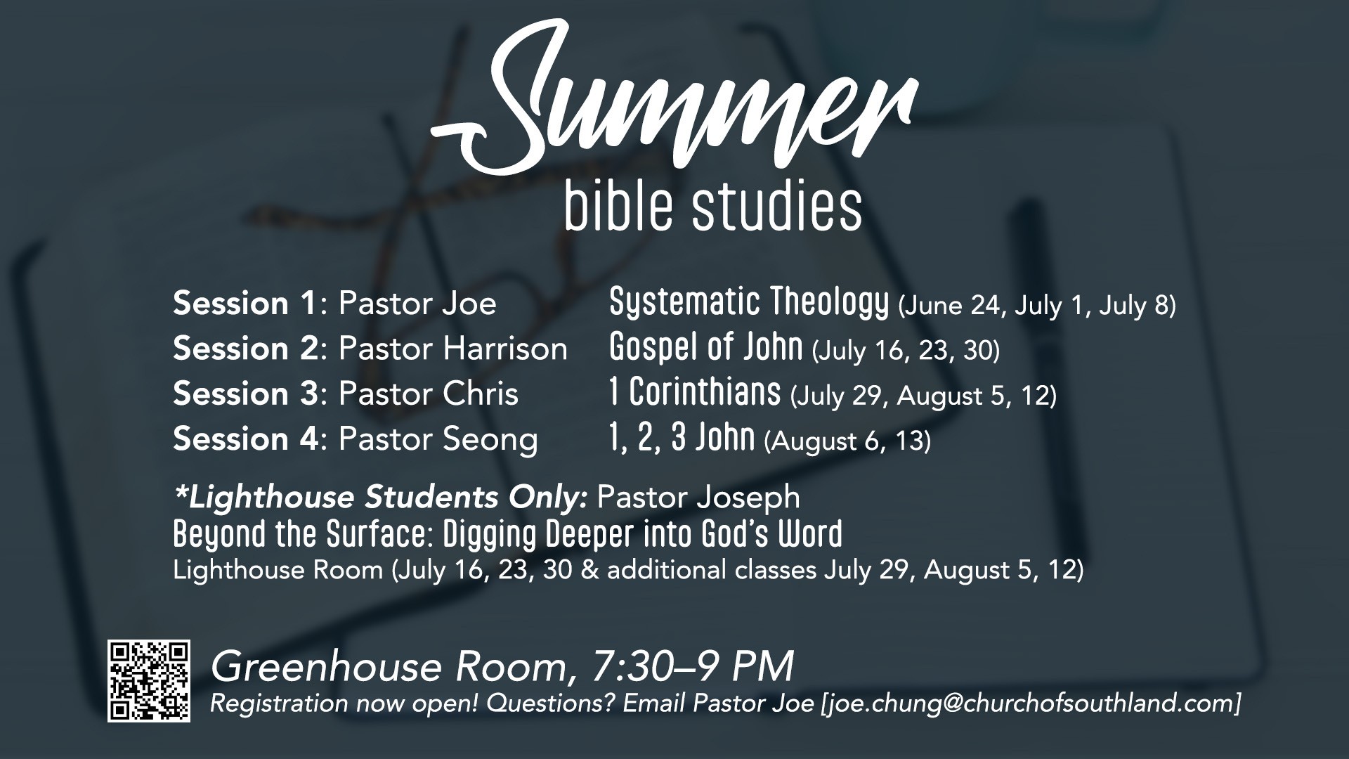Summer Bible Studies