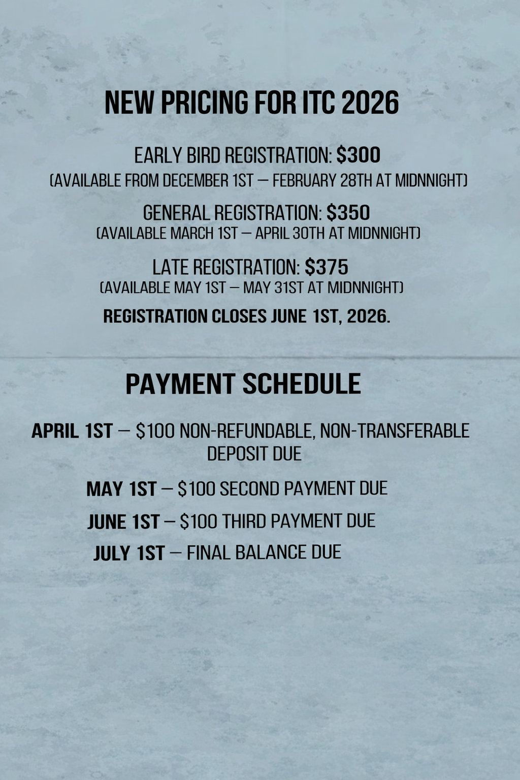 Impact Teen Camp 2026 Pricing and Payment Schedule