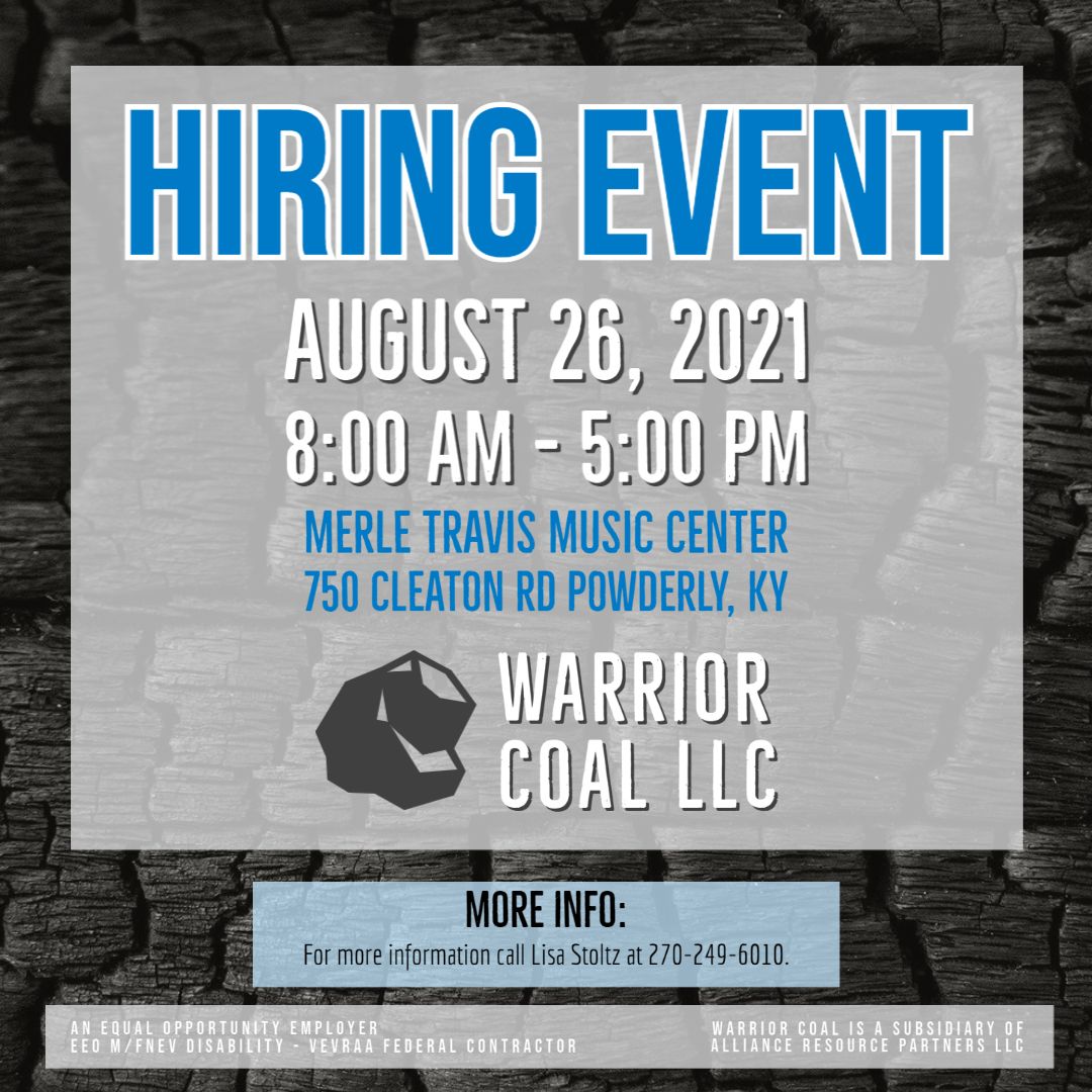Warrior Coal Hiring Event West Kentucky Workforce Board